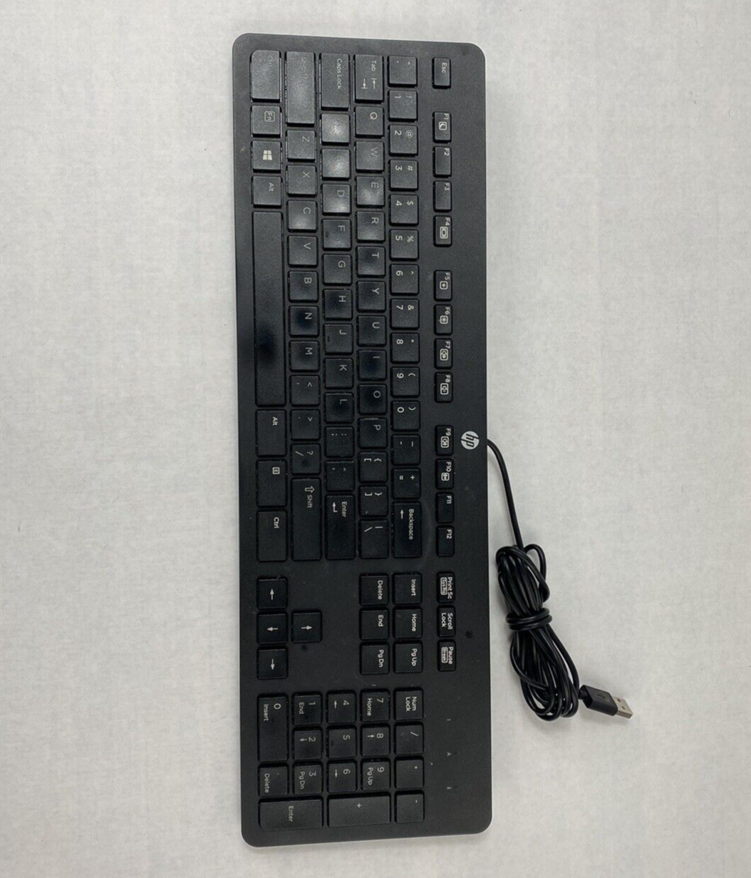 Lot of 2 HP KBAR211 USB Slim Business Wired Keyboard Tested