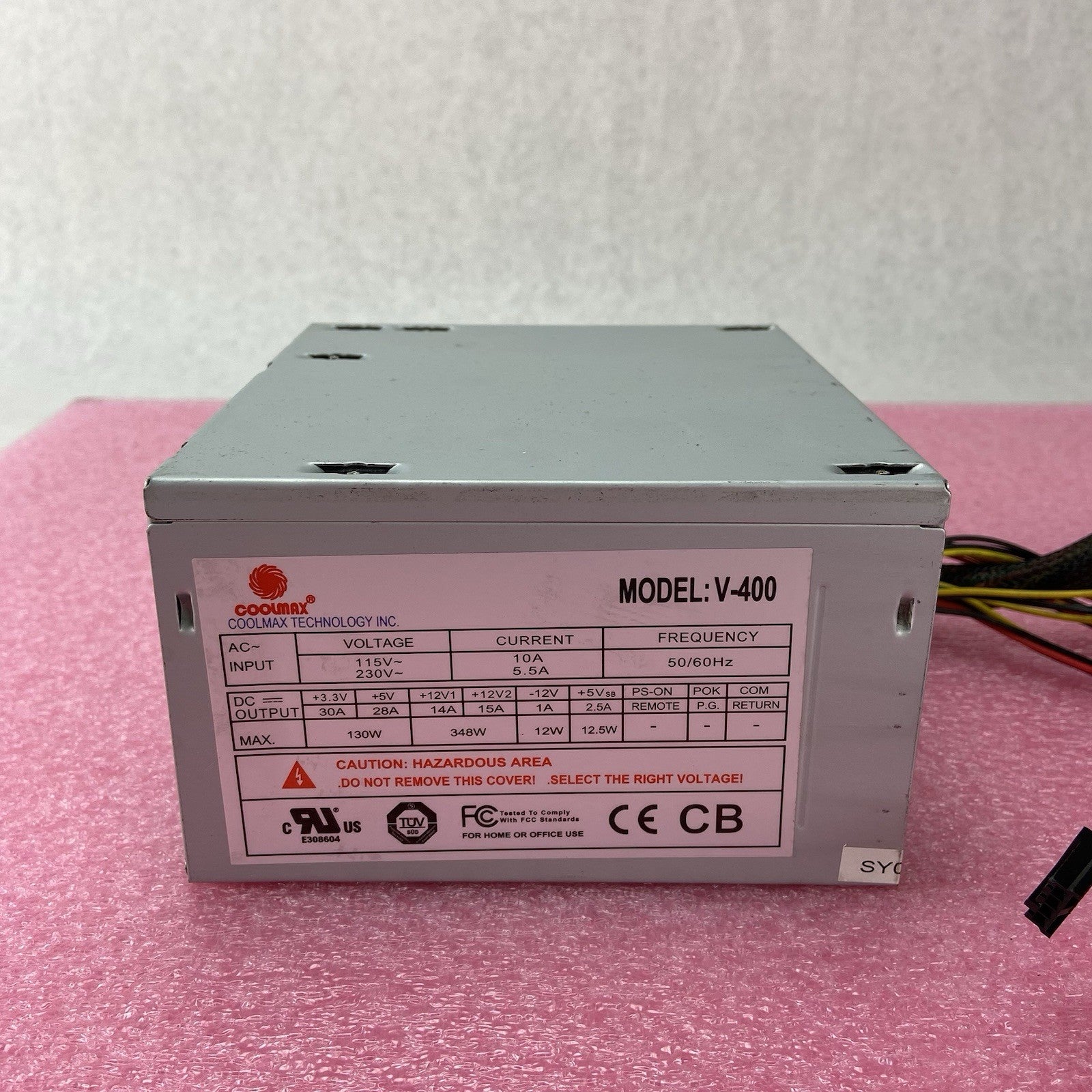 COOLMAX Technology V-400 400W Power Supply No PCIe Adaptor4