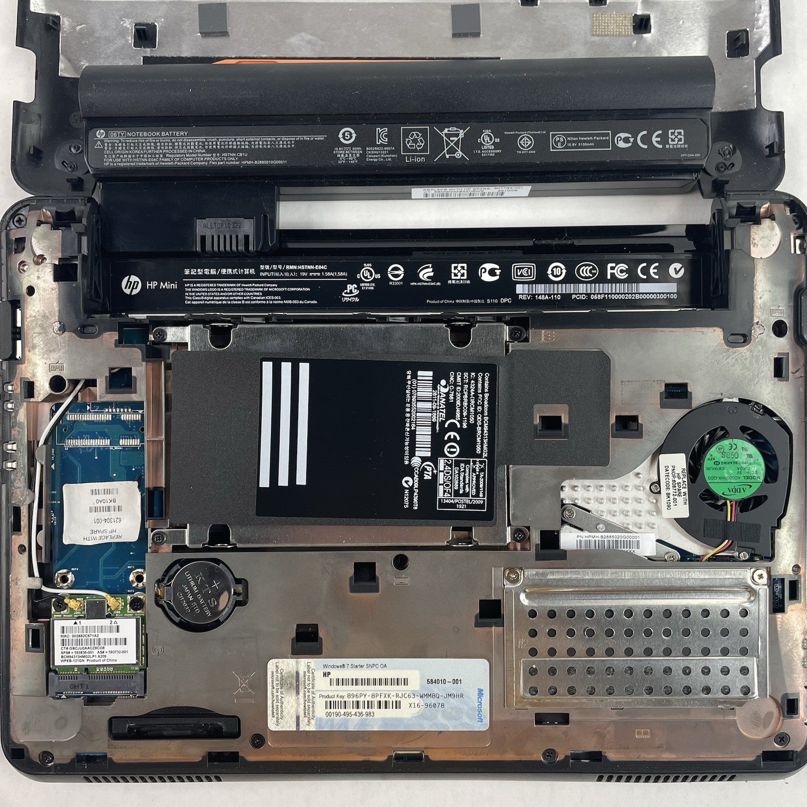 HP Mini 110-3100 10.1" Atom N455 1.60 GHz 1 GB RAM No SSD/OS/AC21