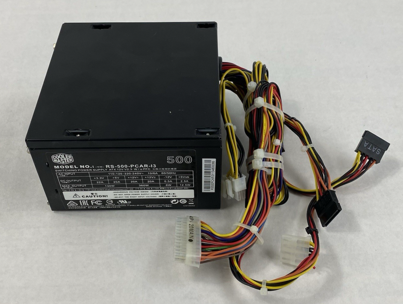 Cooler Master RS-500-PCAR-13 500W Power Supply Tested
