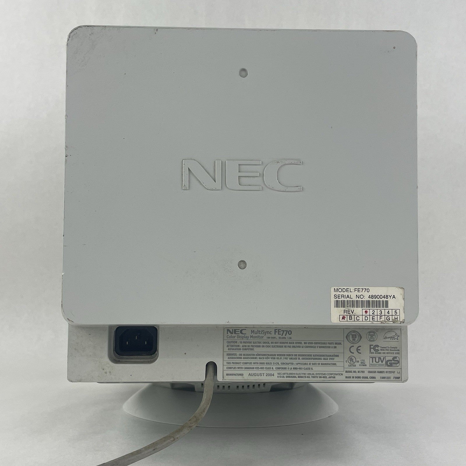 NEC FE770 MultiSync 16' CRT VGA Computer Monitor Tested