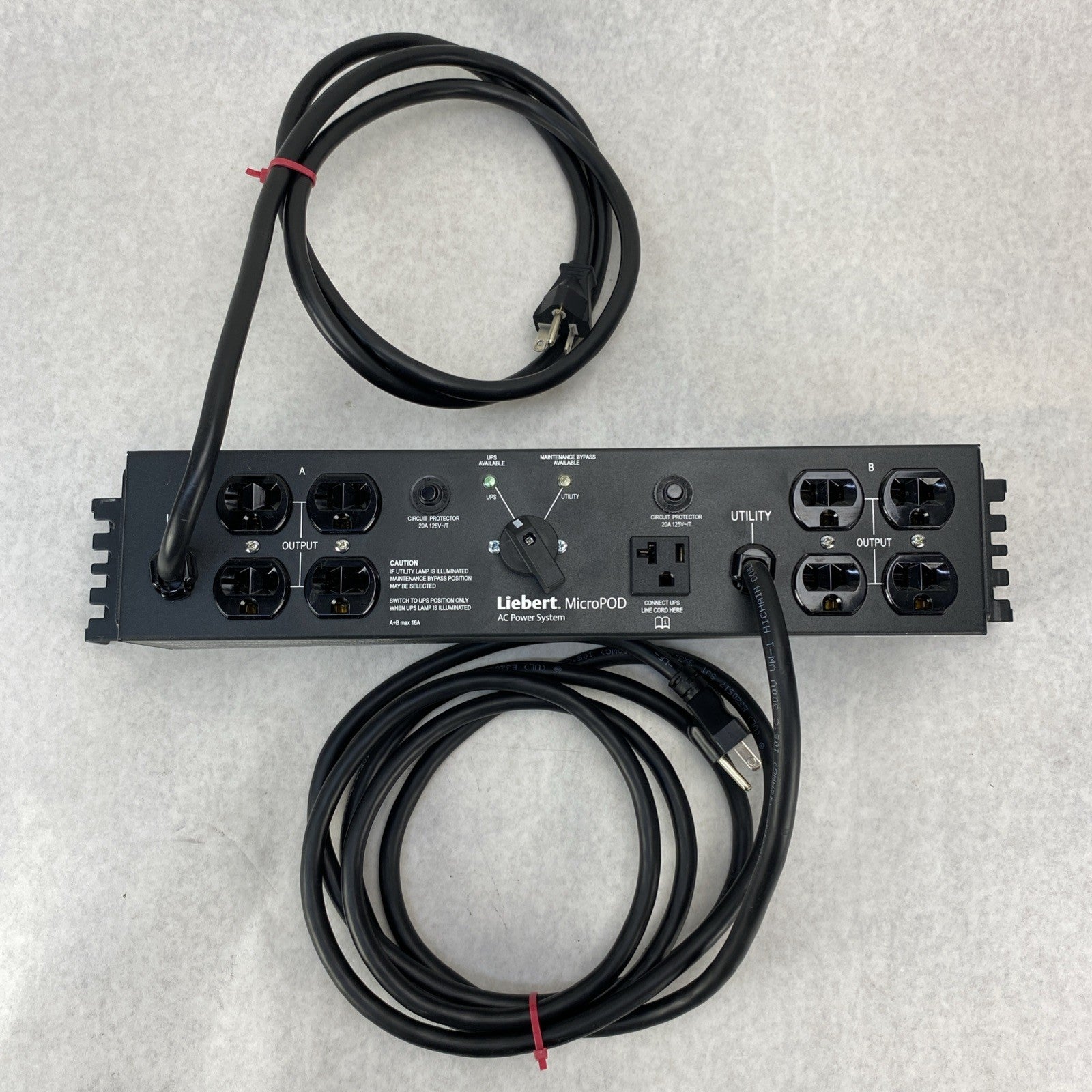 Emerson MP2-120C Liebert MicroPOD AC Power System 120V 16A - Two Straight 5-20P1