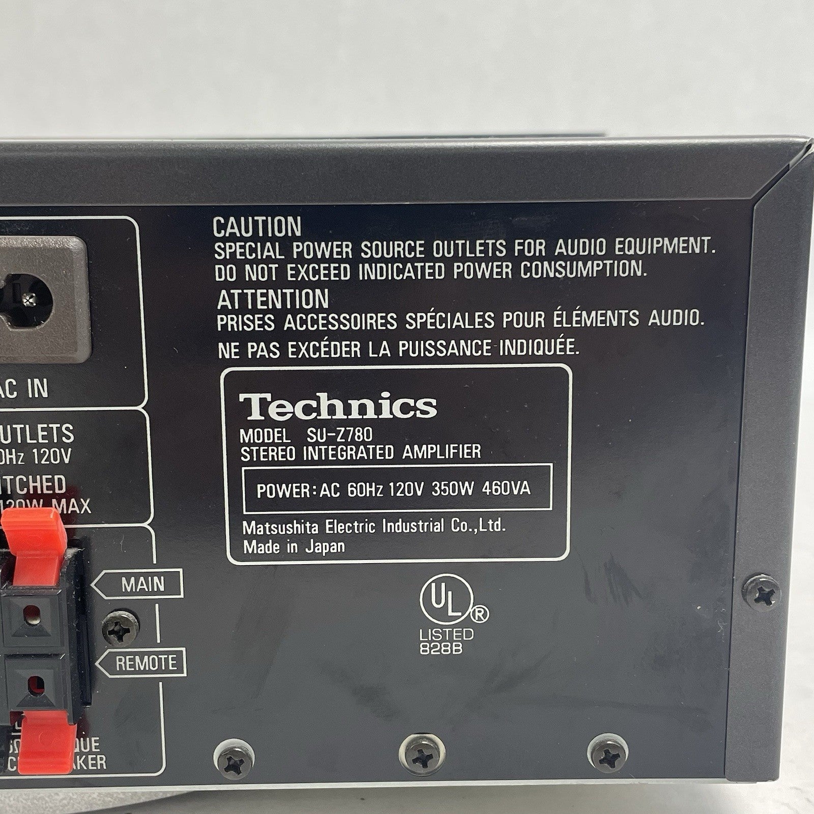 Technics SU-Z780 Stereo Integrated Amplifier Tested No Power Cord9