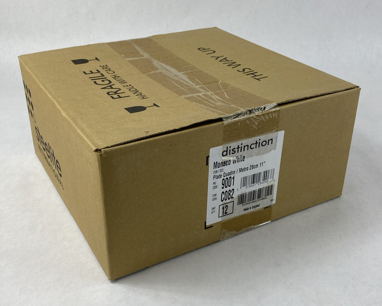 Steelite Distinction C082 Plate Quadro Metro 28cm 11" Monaco White 12ct per Case