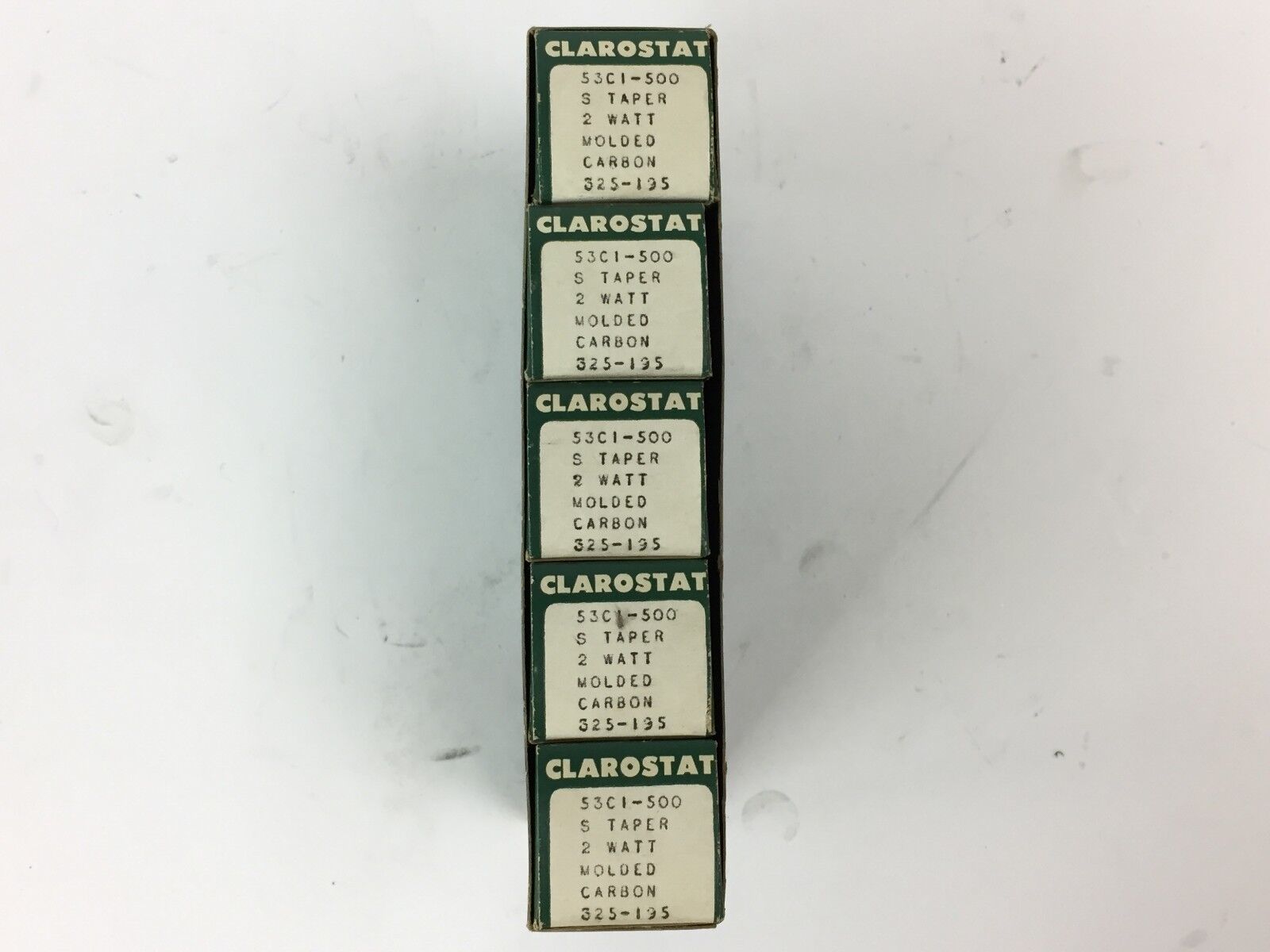 Clarostat 53C1-500 S Taper 2 Watt Molded Carbon 325-195 (Lot of 5)