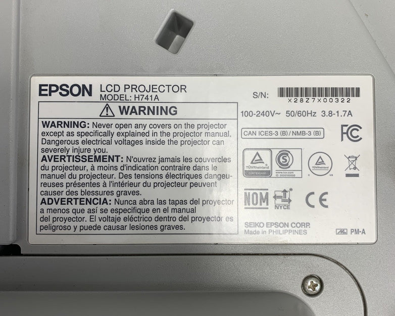 Epson H741A BrightLink 685Wi LCD Projector 1489 Lamp Hours