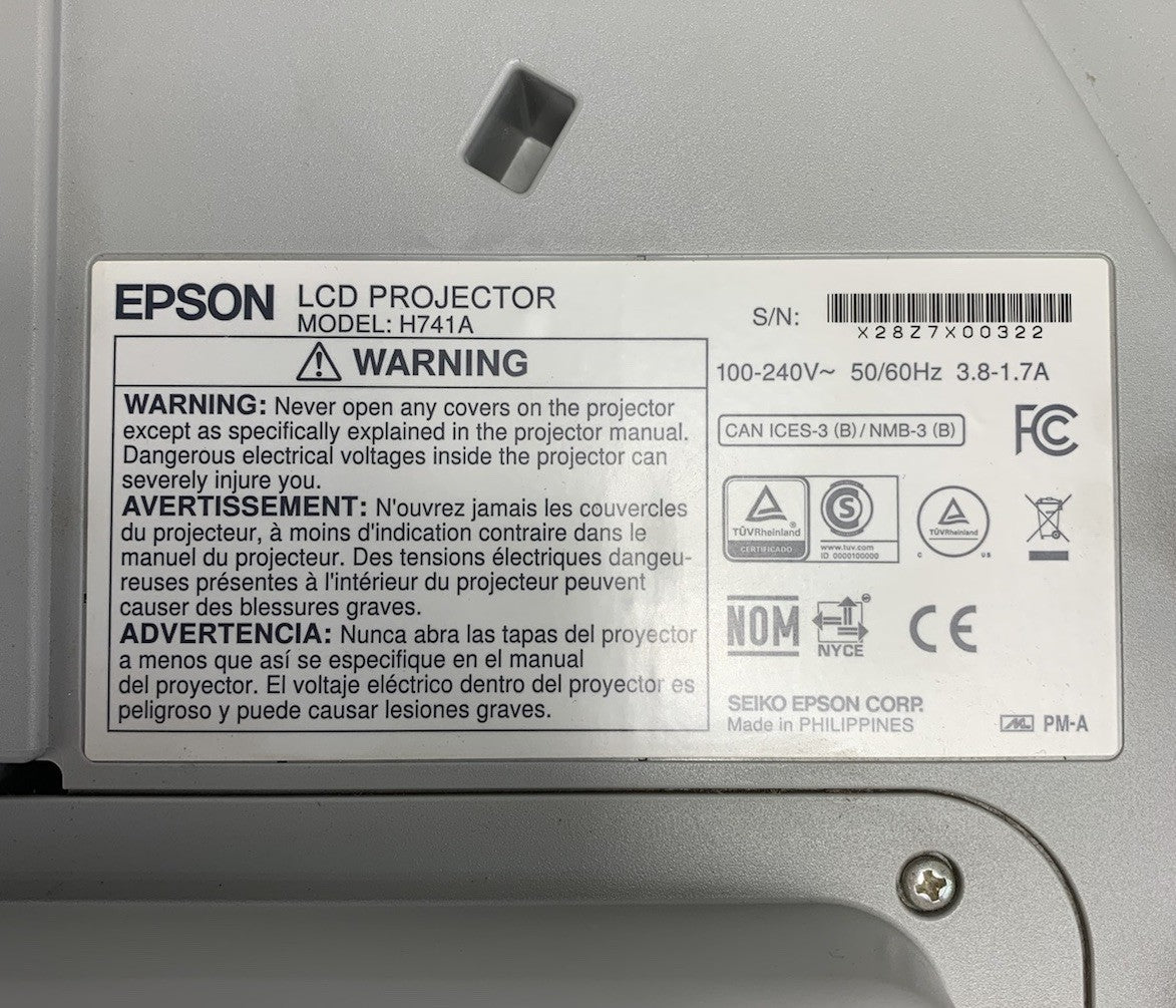 Epson H741A BrightLink 685Wi LCD Projector 1489 Lamp Hours
