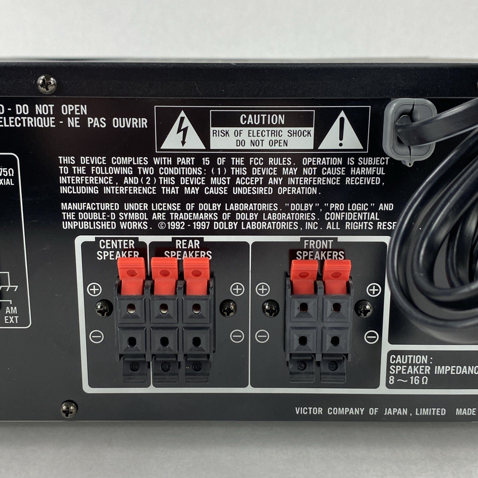 JVC RX-6010V Audio/Video Control Receiver No Remote