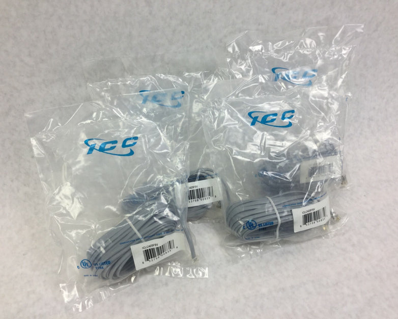 ICC ICLC425FSV 25' ft  Flat Line Cord   Lot of 4   Sealed Packages