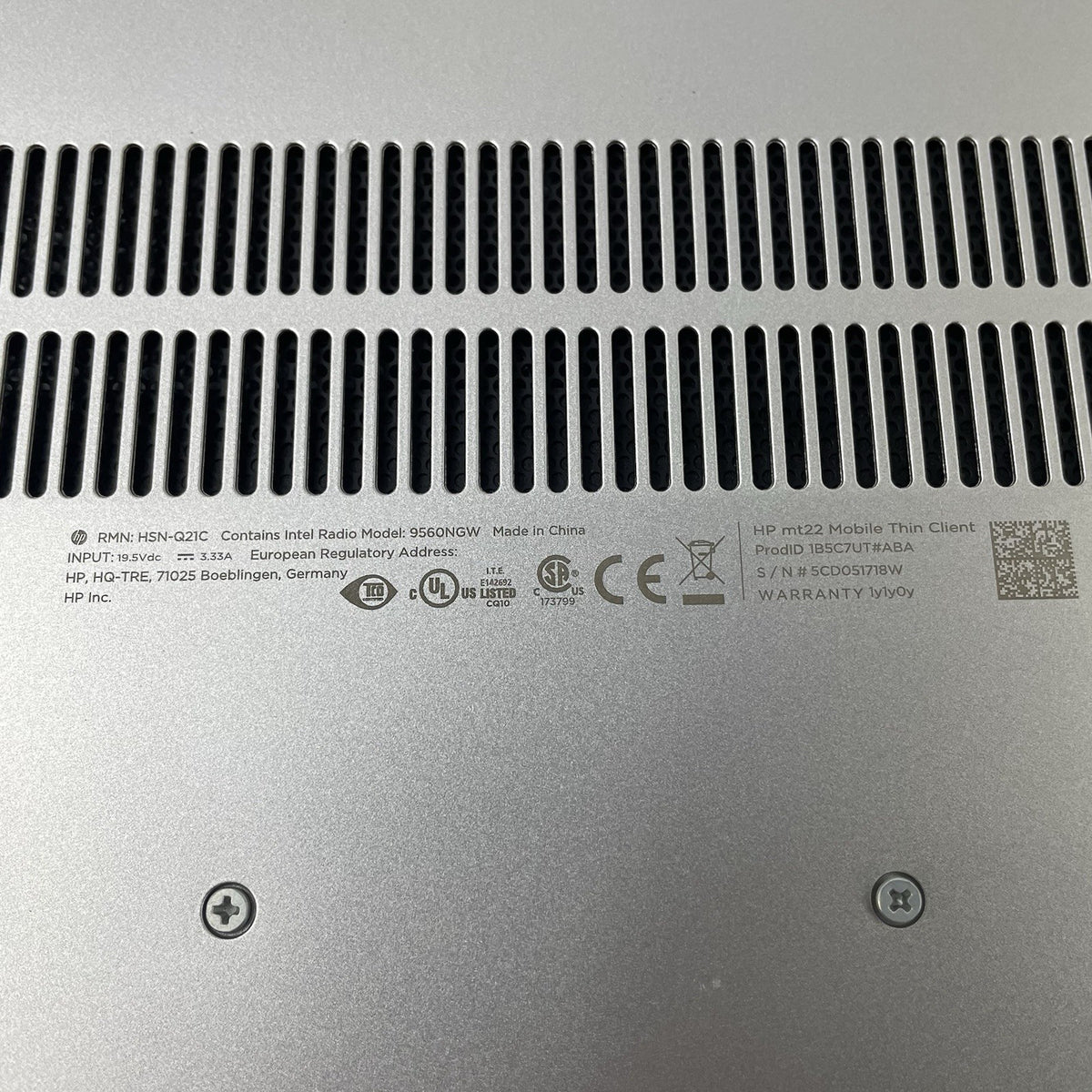 HP mt22 Thin Client 14" Celeron 5205U 1.90 GHz 8 GB RAM No SSD/AC/OS/Batt15