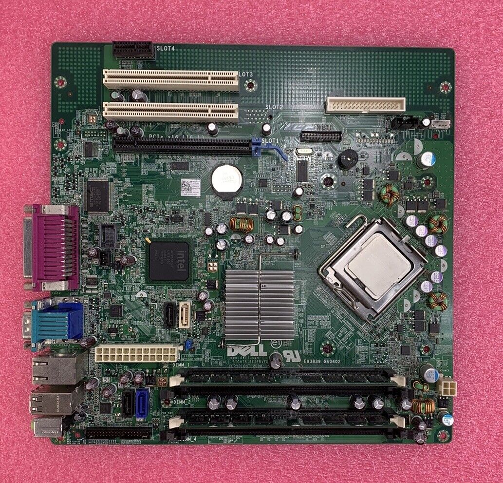Dell 0M858N Motherboard Intel Core 2 Duo E7400 2.80GHz 4GB RAM w/ Shield