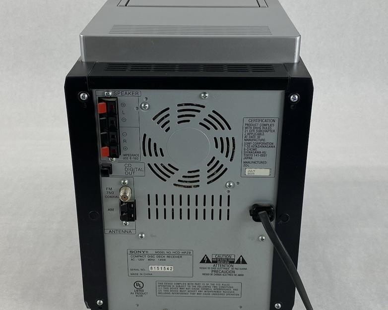 Sony CMT-HPZ9 Cassette and 5 Disc Changer AM/FM Parts or Repair