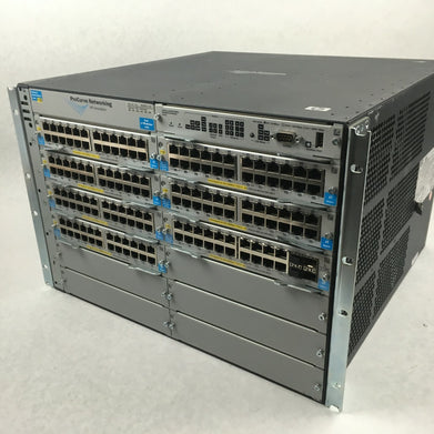 HP J8726A w/ 6 J8702A Modules + J8698A ProCurve Switch 5412 + J8705A Gig-T