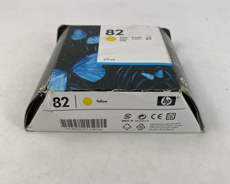 HP 82 Magenta 69ml w/ 82 Cyan 82 yellow Ink Cartridge Lot of 3