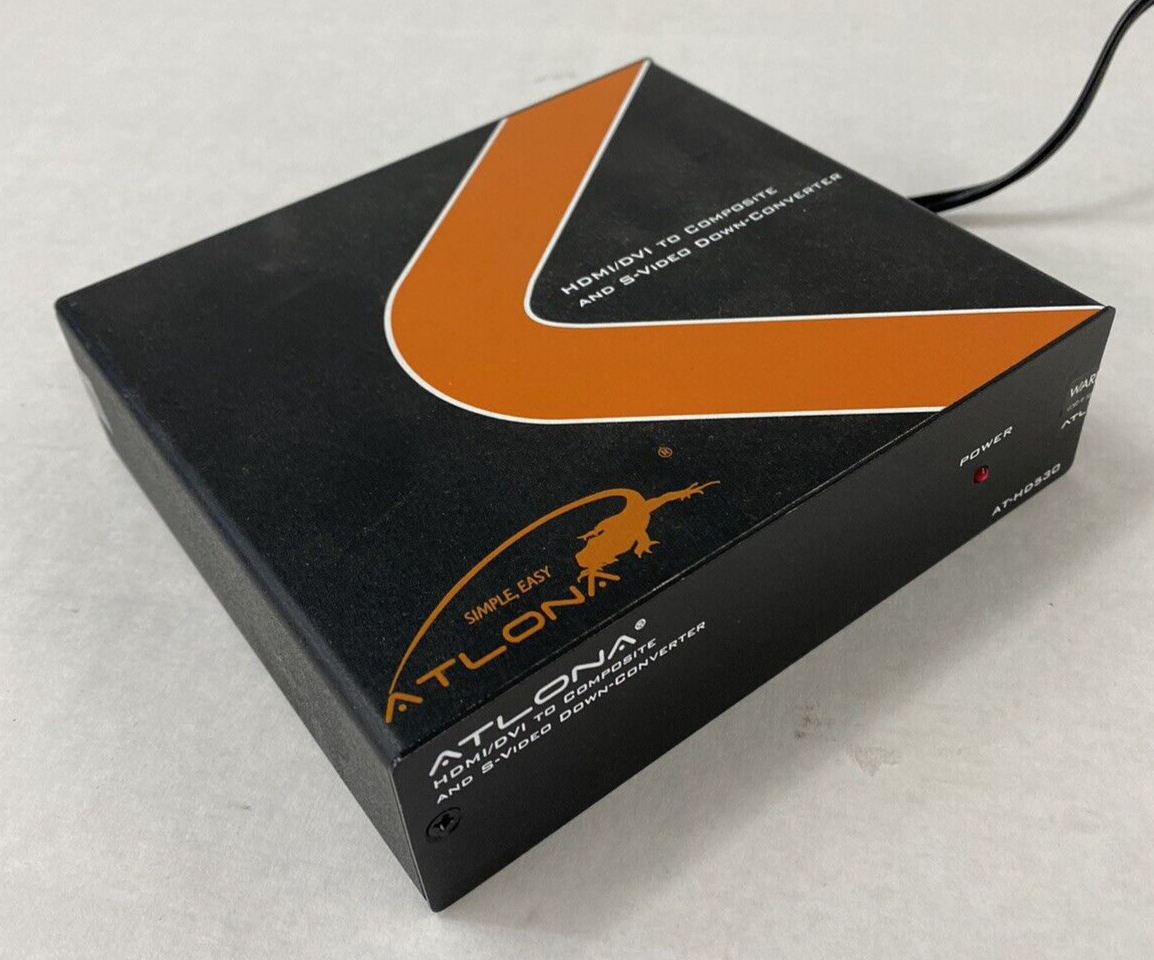 Atlona AT-HD530 HDMI to Composite/S-Video Down-Converter w/ Adapter Power Tested