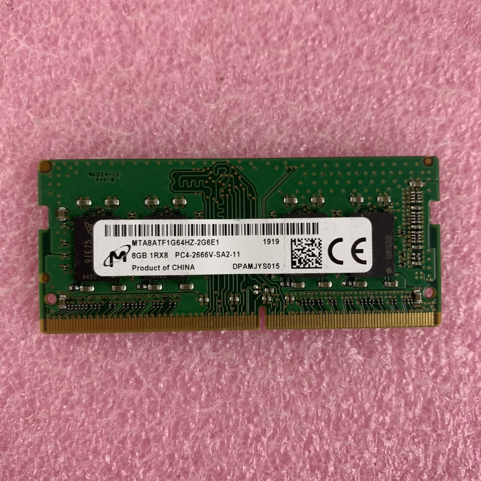 Micron MTA8ATF1G64HZ-2G6E1 8 GB 1Rx8 PC4-2666V-SA2-11 SODIMM Laptop Memory Ram1