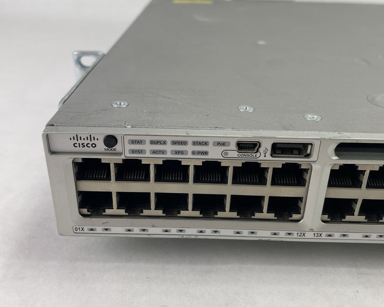 Cisco Catalyst WS-C3850-48U-S V06 48 Port Switch Tested w/C3850-NM-2-10G 2x PSUs