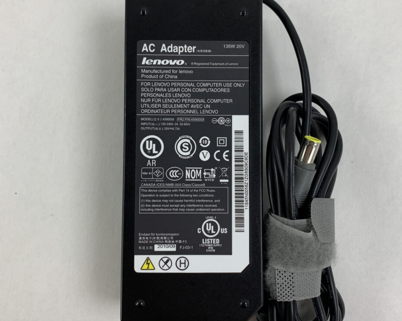 Lenovo 45N0058 FRU P/N 45N0059 ThinkPad 135W 20V AC Power Adapter Lot of 2