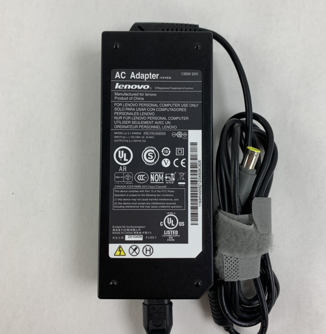 Lenovo 45N0058 FRU P/N 45N0059 ThinkPad 135W 20V AC Power Adapter Lot of 2