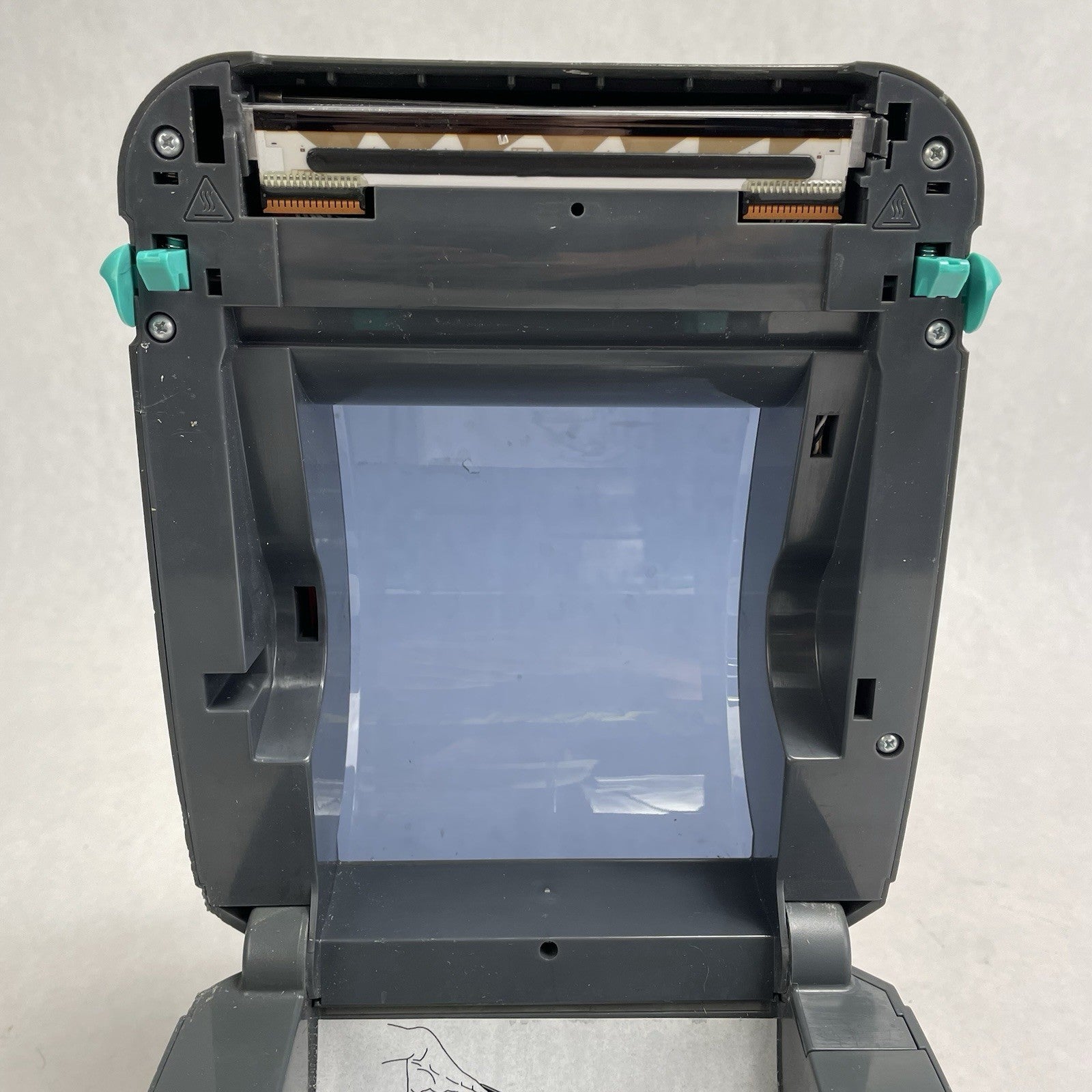 Zebra GX420t USB Thermal Transfer Label Printer Tested Missing Back Panel