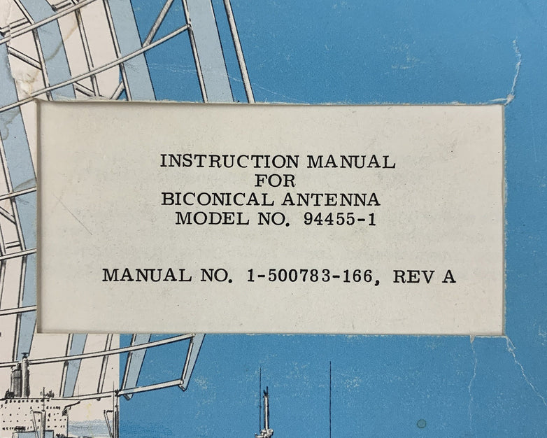 Singer 1-500783-166 Biconical Antenna 94455-1 Instruction Manual