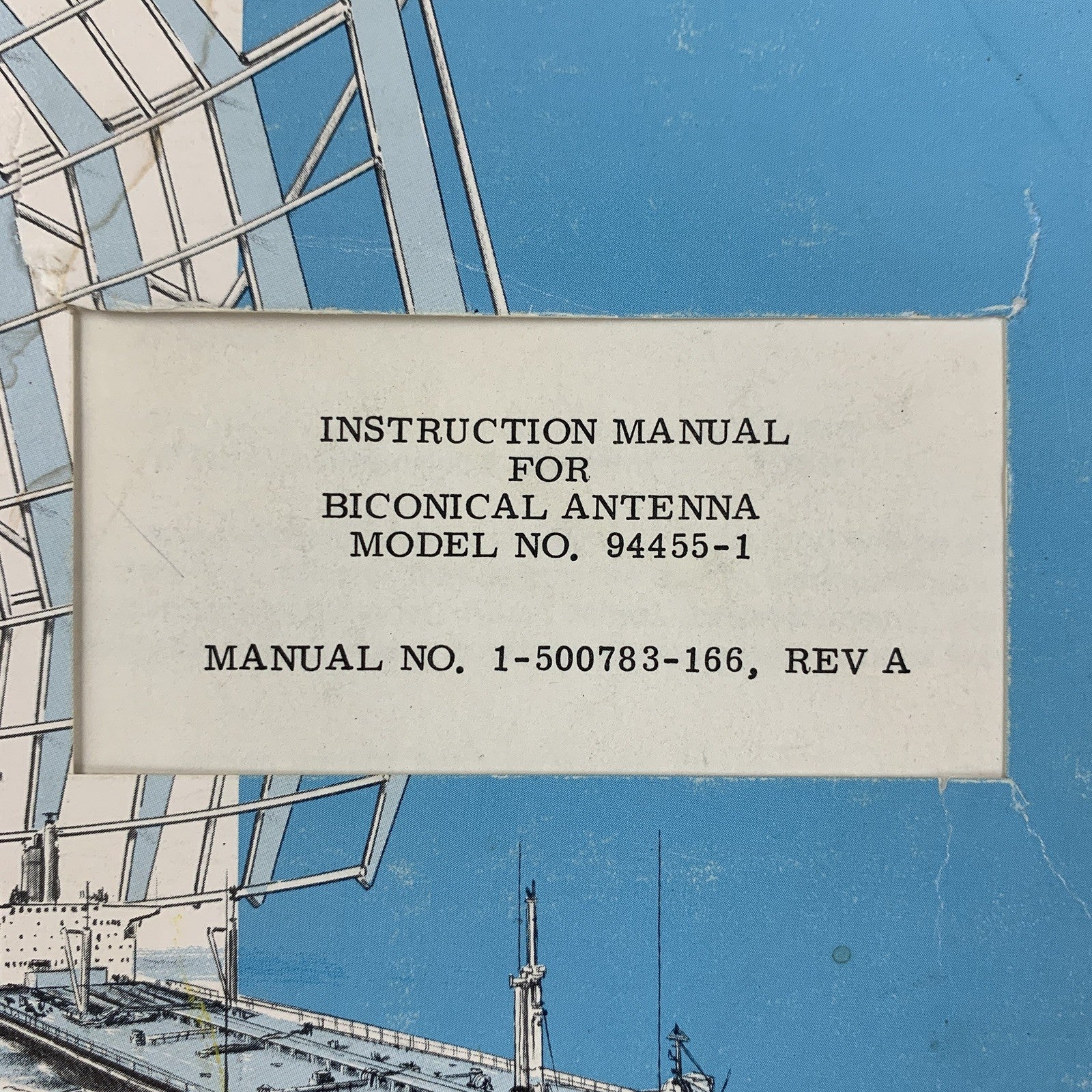 Singer 1-500783-166 Biconical Antenna 94455-1 Instruction Manual