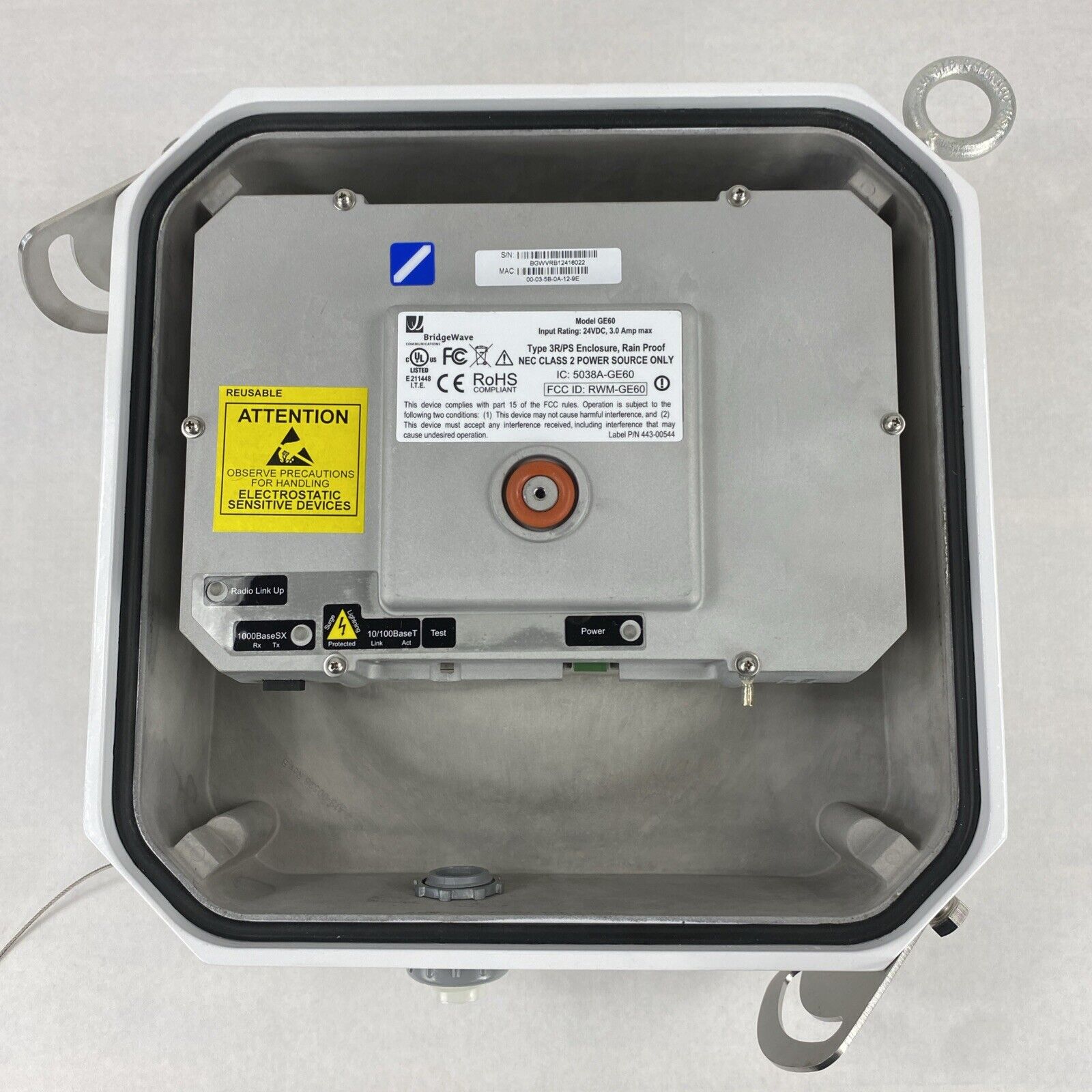 BridgeWave GE60.3 High / GE60.3 Low Wireless Gigabit Ethernet Link