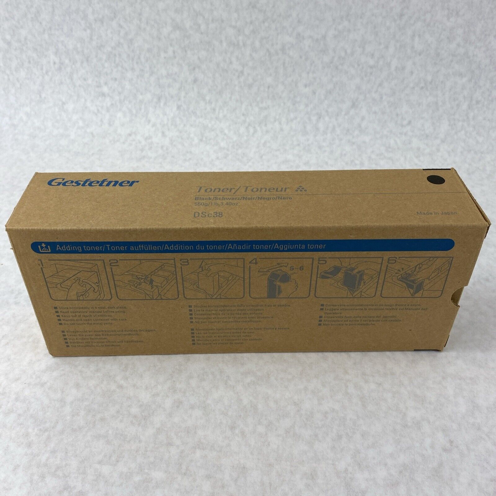 Genuine Gestetner DSc38 Black Toner 550g 885380