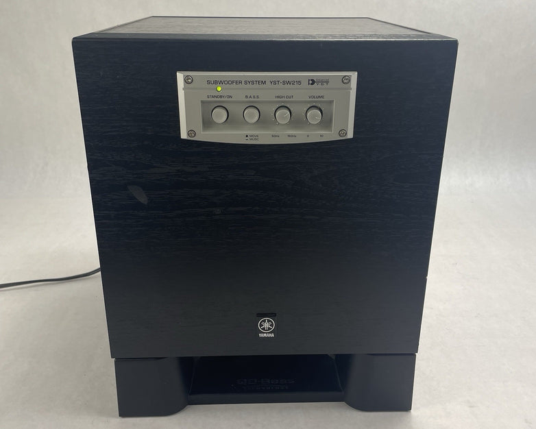Yamaha Subwoofer YST-SW215 Powered Black Wood Grain 95 Watts