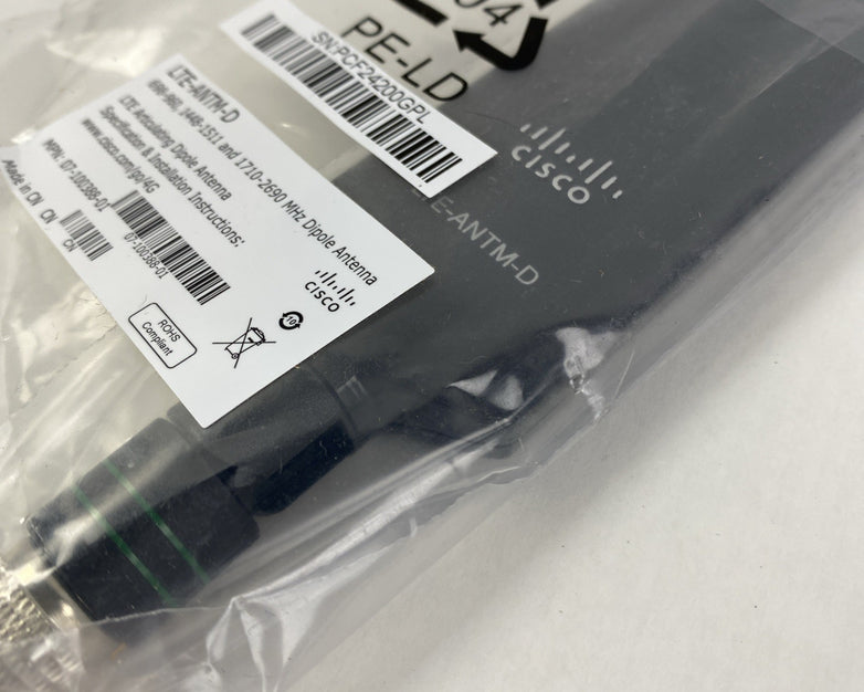 Cisco 4G-AE010-R Antenna Extension Base 10' Cable w/ LTE-ANTM-D Antenna Lot of 2