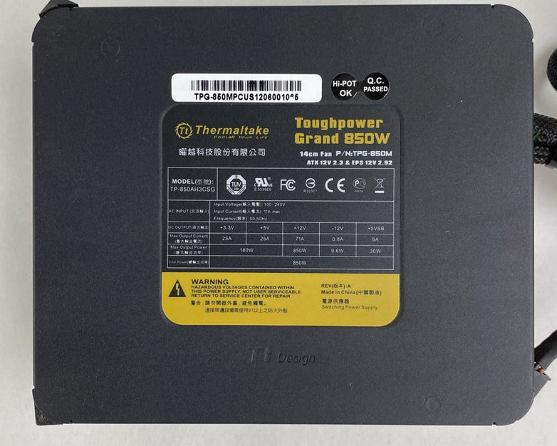 Thermaltake TP-850AH3CSG Toughpower Grand 850W Power Supply TPG-850M