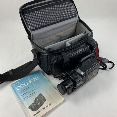 Sony Handycam CCD-F70 Camera and Case Bundle w/ Manual Charger Battery Powers On