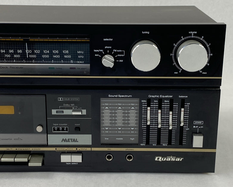 Quazar CR7531 Receiver Tape Deck Tested
