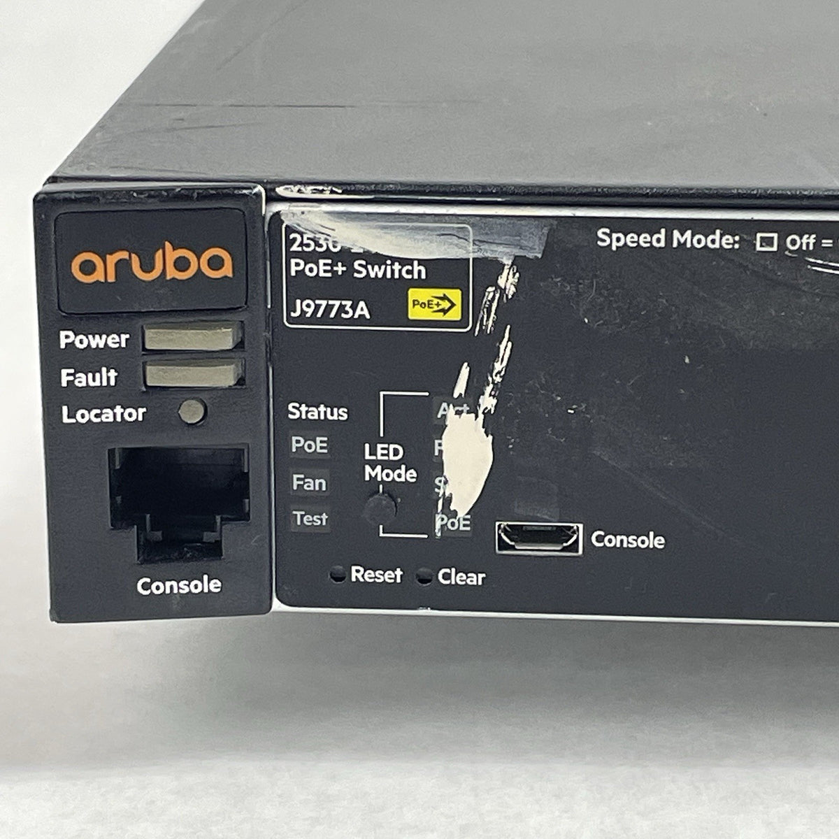 HP J9773A Aruba 2530 24G PoE+ Switch, 24 Ports Used Tested & Reset No Rack Ears4