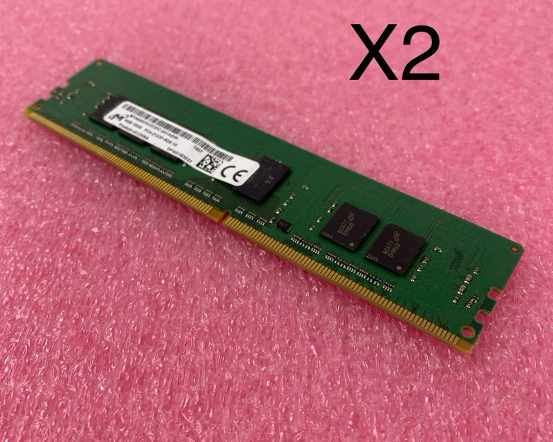Micron 4GB DDR4 PC4-2133P Server Ram MTA9ASF51272PZ-2G1A2HK - Lot of 2