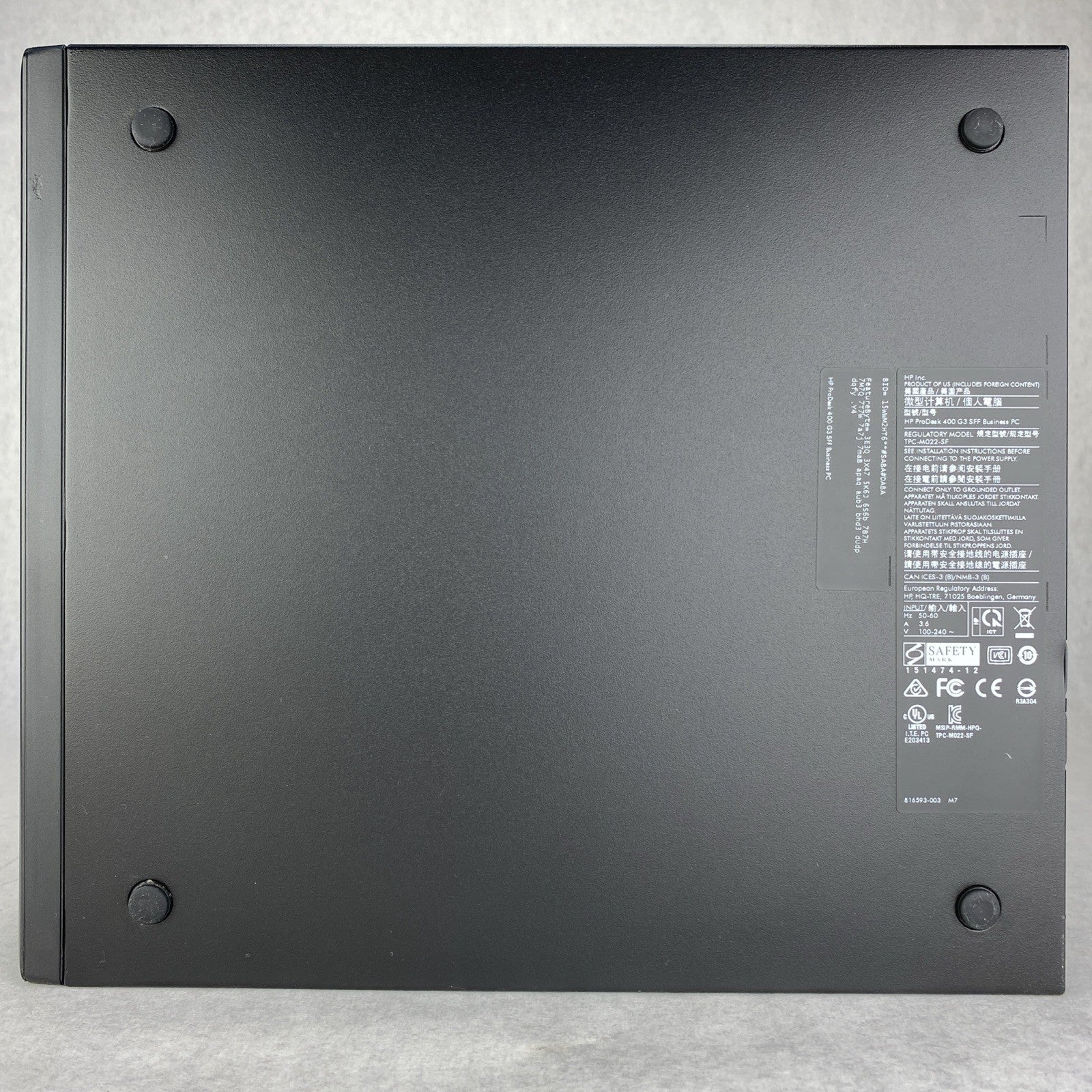 HP ProDesk 400 G3 SFF Quad Core i5-6500 3.20GHz 1x8GB DDR4 RAM DVDRW No HDD OS