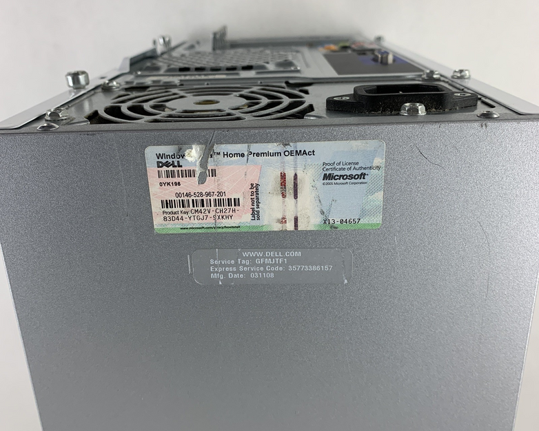 Dell Inspiron 530 MT Desktop Core 2 Duo E4600 1.6 GHz 3 GB RAM No HDD No OS