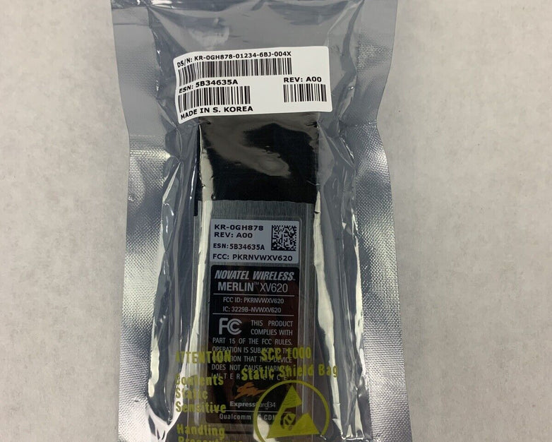 New OEM Dell Wireless 5700 Mobile Broadband EVDO ExpressCard 34 XV620 KR-0GH878