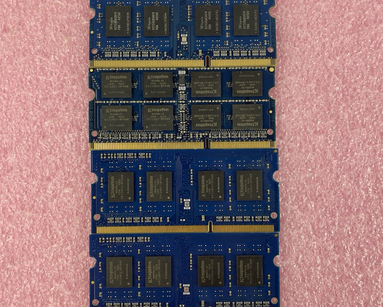 Kingston 4GB DDR3L-1600 PC3L-12800S SODIMM Laptop RAM Mixed P/N Lot of 4