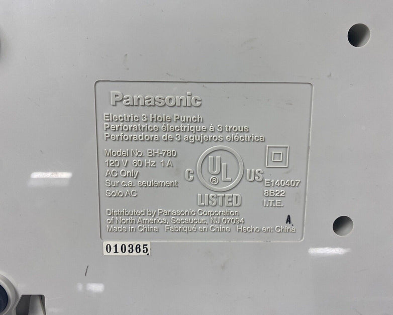Panasonic Model No. BH-780 Commercial Electric 3 Hole Punch Tested