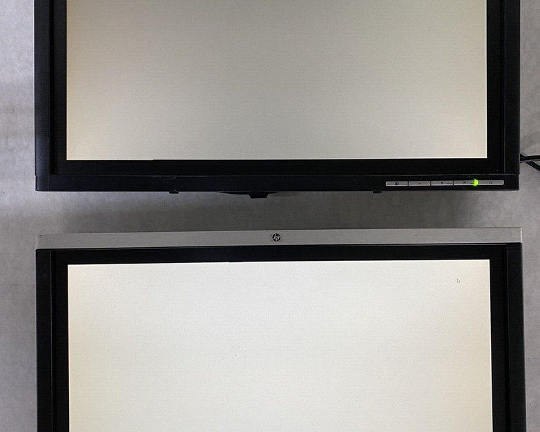 Lot of 2 HP Compaq LA2205WG 22" 1680x1050 DVI-D VGA TFT Monitors noSTAND Grade C