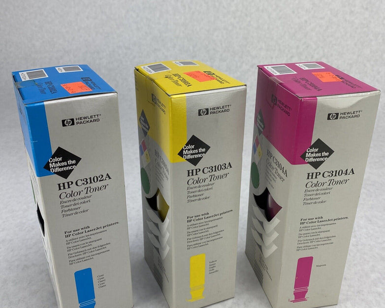 HP C3102A Cyan + C3103A Yellow + C3104A Magenta Color Toner Cartridge LaserJet 5