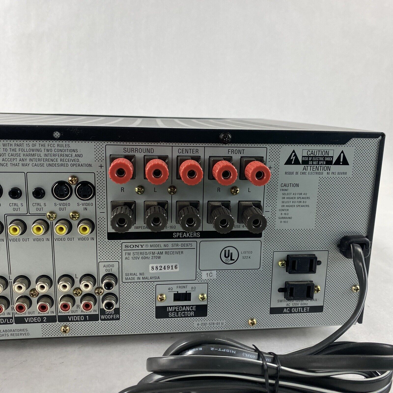 Sony STR-DE975 6.1 Ch Surround AV Home Theater Stereo NEEDS REPAIR