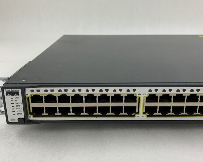 Cisco Catalyst 3750G WS-C3750G-48TS-S V02 48-Port Gigabit Network Switch Tested