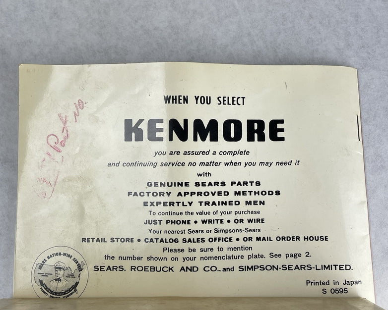 Vintage Sears Kenmore Sewing Machine 148.295 Tested