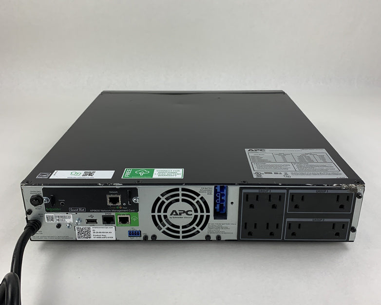 APC SMX1500RM2UCNC Rack Mounted Battery Backup AP9630 Tested No Batts No Caddy