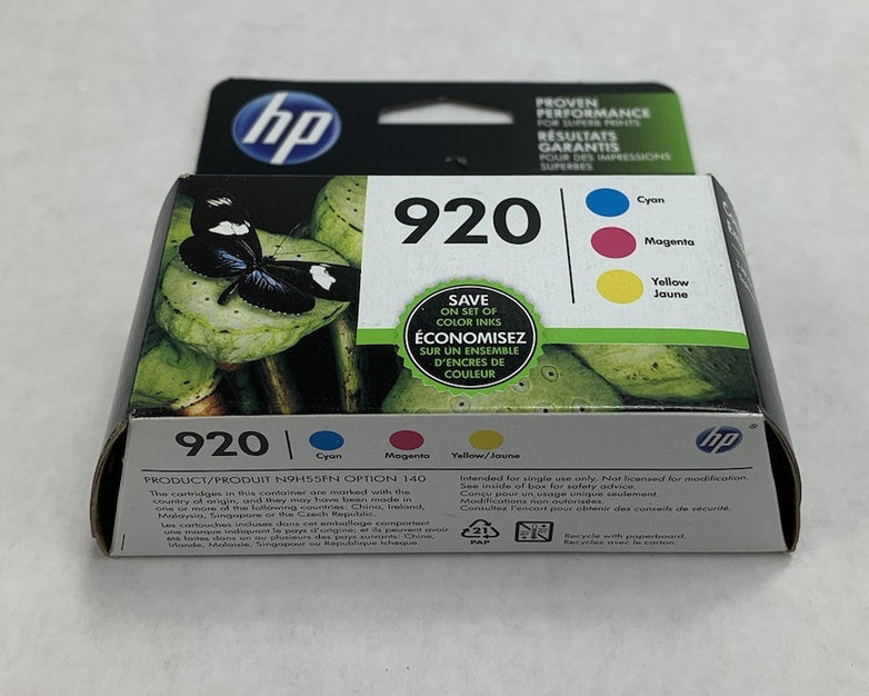 HP N9H55FN 920 Ink Cartridges Cyan Magenta Yellow EXP Oct. 2019 (Lot of 4)