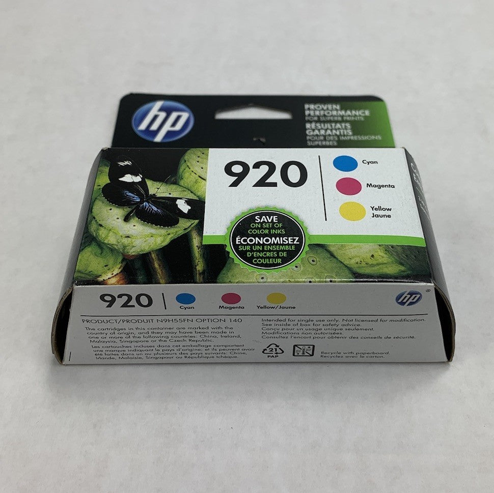 HP N9H55FN 920 Ink Cartridges Cyan Magenta Yellow EXP Oct. 2019 (Lot of 4)