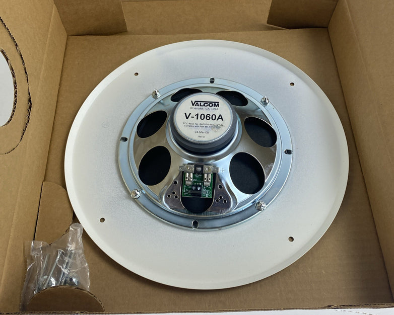 Valcom V-1060A Talkback Ceiling Speaker 8" Lot of 2