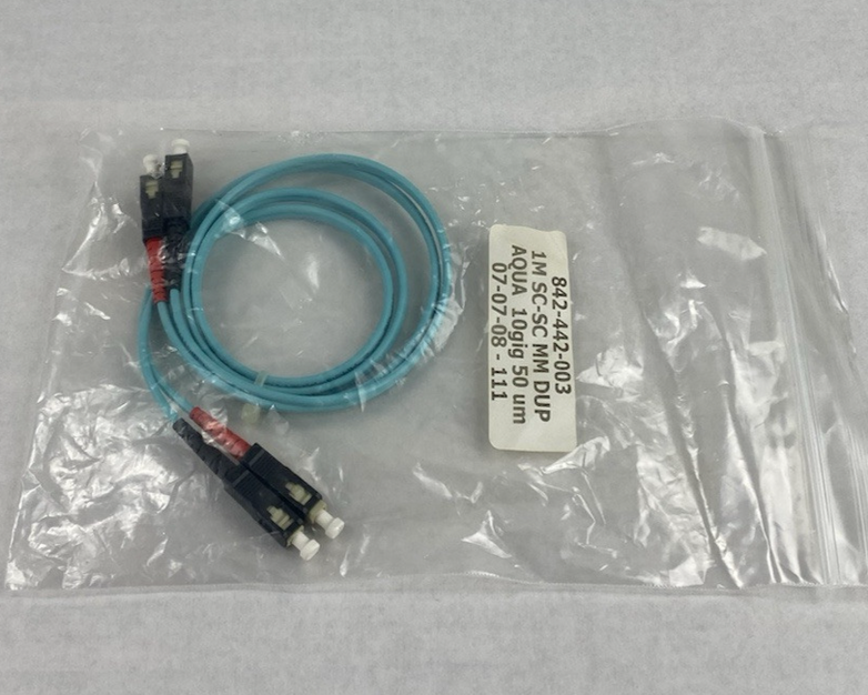 1M SC-SC MM DUP Aqua 10 Gig 50 um Fiber Patch Cable Lot of 4